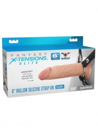 Полый страпон на ремнях 6’’ Hollow Silicone Strap-on - Pipedream - купить с доставкой в Саранске