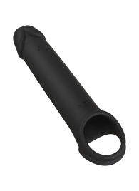 Черная насадка-удлинитель с вибрацией Vibrating Extender With Remote - Dream Toys - в Саранске купить с доставкой