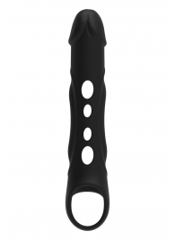 Черная насадка-удлинитель Vibrating Extender With Remote с вибрацией - Dream Toys - в Саранске купить с доставкой
