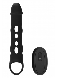Черная насадка-удлинитель Vibrating Extender With Remote с вибрацией - Dream Toys - в Саранске купить с доставкой
