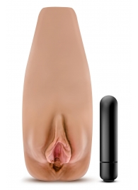 Маструбатор-вагина с вибрацией Soft   Wet Renata Realistic Tan Masturbator - Blush Novelties - в Саранске купить с доставкой