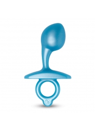 Голубая анальная пробка для массажа простаты Bulb Silicone Prostate Plug - 10,7 см. - b-Vibe - в Саранске купить с доставкой