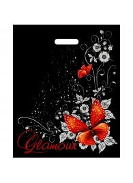 Черный пакет Glamour с вырубной ручкой (38х47 см) - Сима-Ленд - купить с доставкой в Саранске