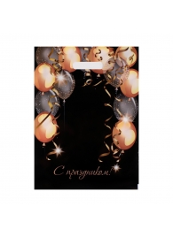 Пакет с вырубной ручкой и принтом в виде шариков (30х40 см) - Сима-Ленд - купить с доставкой в Саранске