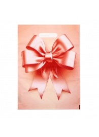 Пакет с принтом в виде банта с вырубной ручкой (30х40 см) - Сима-Ленд - купить с доставкой в Саранске