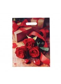Пакет с принтом в виде роз (31х40 см) - Сима-Ленд - купить с доставкой в Саранске