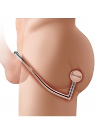 Кольцо на пенис с анальным стимулятором Stainless Steel Anal Hook   Cock Ring - BlueLine - в Саранске купить с доставкой