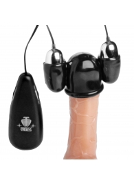 Черная стимулирующая насадка для головки полового члена Multi Speed Vibrating Penis Head Teaser - XR Brands - в Саранске купить с доставкой