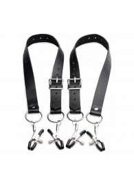 Ремни с зажимами для половых губ Spread Labia Spreader Straps with Clamps - XR Brands - купить с доставкой в Саранске