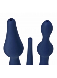 Набор из 3 универсальных насадок для анального душа Universal 3 Piece Silicone Enema Attachment Set - XR Brands - купить с доставкой в Саранске