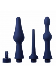 Набор из 3 универсальных насадок для анального душа Universal 3 Piece Silicone Enema Attachment Set - XR Brands - купить с доставкой в Саранске