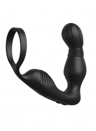 Черный вибростимулятор простаты с эрекционным кольцом Ass-Gasm Pro P-Spot Milker - Pipedream - в Саранске купить с доставкой