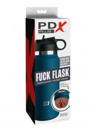 Смуглый мастурбатор-вагина в синей колбе F*ck Flask - Pipedream - в Саранске купить с доставкой
