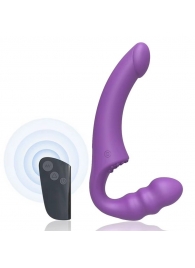 Фиолетовый безремневой страпон Straples Strap-On Dildo - Erokay - купить с доставкой в Саранске