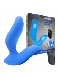 Синий вибромассажер простаты 3,5’’ Remote Control Curve P-spot Massager - 12 см. - Erokay - в Саранске купить с доставкой