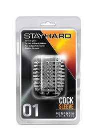 Прозрачная насадка с шипами STAY HARD COCK SLEEVE 01 CLEAR - Blush Novelties - в Саранске купить с доставкой