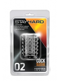 Прозрачная насадка на пенис с шишечками STAY HARD COCK SLEEVE 02 CLEAR - Blush Novelties - в Саранске купить с доставкой