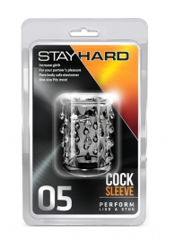 Прозрачная насадка с капельками STAY HARD COCK SLEEVE 05 CLEAR - Blush Novelties - в Саранске купить с доставкой