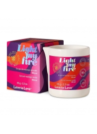 Массажная свеча Light My Fire с ароматом моной - 80 мл. - Love to Love - купить с доставкой в Саранске