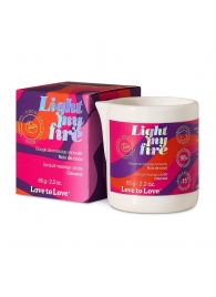 Массажная свеча Light My Fire Coconut с ароматом кокоса - 65 гр. - Love to Love - купить с доставкой в Саранске