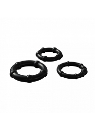 Набор из 3 черных эрекционных колец Babooom Ring Set - Adrien Lastic - в Саранске купить с доставкой