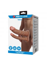 Реалистичная полая насадка на член для двойного проникновения Yairon - 17,5 см. - Baile - купить с доставкой в Саранске