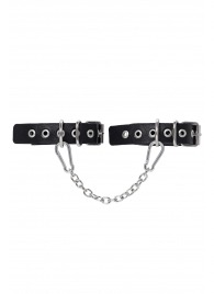 Черные оковы из одного ремешка с люверсами - Pecado - купить с доставкой в Саранске
