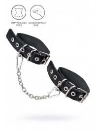Черные оковы из одного ремешка с люверсами - Pecado - купить с доставкой в Саранске