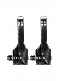 Черные подвесы с белой строчкой - Pecado - купить с доставкой в Саранске