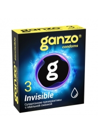 Супертонкие презервативы Ganzo Invisible - 3 шт. - Ganzo - купить с доставкой в Саранске