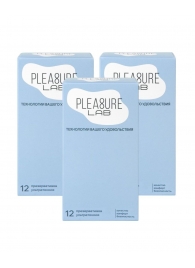 Набор из 3 упаковок ультратонких презервативов Pleasure Lab (по 12 шт.) - Pleasure Lab - купить с доставкой в Саранске