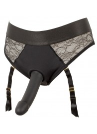 Черный женский страпон Strap-on Set: трусики и насадка - Orion - купить с доставкой в Саранске