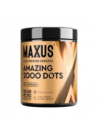 Точечные презервативы MAXUS 2000 Amazing Dots с железным кейсом - 15 шт. - Maxus - купить с доставкой в Саранске
