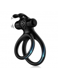 Черное эрекционное виброкольцо с подхватом мошонки Stay Hard - Boys of Toys - в Саранске купить с доставкой