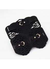 Фигурный набор для БДСМ-игр с узорами и золотистой фурнитурой - Crazy Handmade - купить с доставкой в Саранске