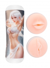 Двусторонний мастурбатор в колбе аниме - вагина и ротик - Tokyo Style - в Саранске купить с доставкой