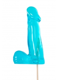 Голубой леденец в форме члена со вкусом блю кюрасао - 173 гр. - Sosuчki - купить с доставкой в Саранске