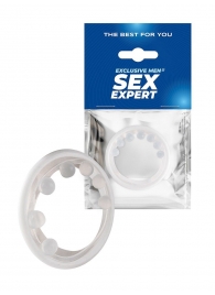 Эрекционное кольцо с мягкой стимулирующей насадкой - Sex Expert - в Саранске купить с доставкой