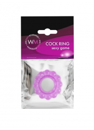 Лиловое эрекционное кольцо с 2 рядами стимулирующих шариков - Erowoman-Eroman - в Саранске купить с доставкой