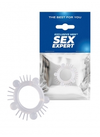 Эластичное эрекционное кольцо с шишечками и шипами - Sex Expert - в Саранске купить с доставкой