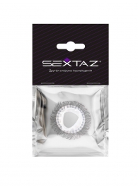 Эластичное эрекционное кольцо с длинными черными «ресничками» - Sextaz - в Саранске купить с доставкой