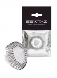 Эластичное эрекционное кольцо с длинными черными «ресничками» - Sextaz - в Саранске купить с доставкой