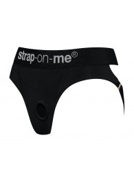Черные трусики для насадок Heroine Lingerie Harness - size XL - Strap-on-me - купить с доставкой в Саранске