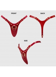 Красный пояс для фиксации насадок Strap-On-Me Leatherette Harness Fabulous - Strap-on-me - купить с доставкой в Саранске