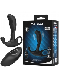 Черный изогнутый массажёр простаты с вибрацией и пультом ДУ - Baile - в Саранске купить с доставкой