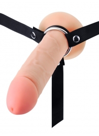 Мужской полый страпон на регулируемых ремешках - 22 см. - Sex Expert - купить с доставкой в Саранске
