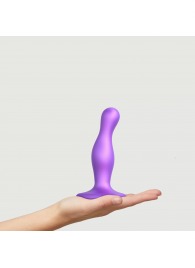 Фиолетовая насадка Strap-On-Me Dildo Plug Curvy size S - Strap-on-me - купить с доставкой в Саранске