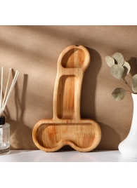 Деревянное блюдо для подачи в форме члена (25 х 16,5 х 1,7 см) - Сима-Ленд - купить с доставкой в Саранске