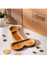 Деревянное блюдо для подачи в форме члена (25 х 16,5 х 1,7 см) - Сима-Ленд - купить с доставкой в Саранске