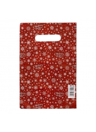 Красный подарочный новогодний пакет с вырубной ручкой (20х30 см) - Сима-Ленд - купить с доставкой в Саранске